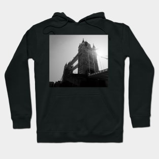 Tower Bridge, Black and White - London, UK Hoodie